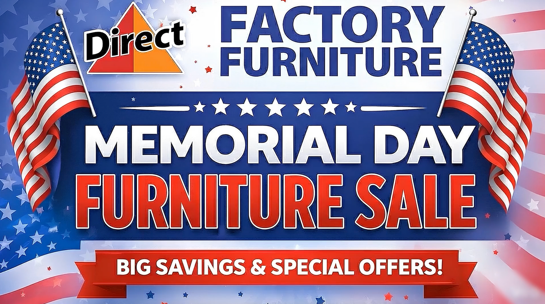 Memorial Day Furniture Sale at Direct Factory Furniture – Huge Savings on Flexsteel, Ashley Furniture & Tempur-Pedic
