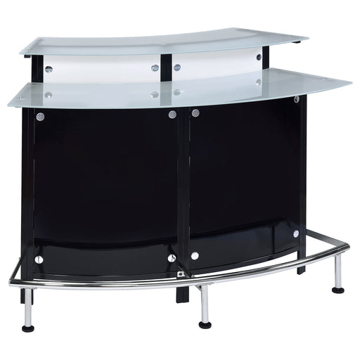 g100139-two-shelf-contemporary-chrome-and-black-bar-unit