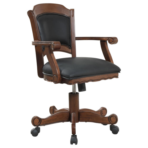 g100871-casual-black-and-tobacco-upholstered-game-chair