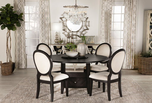 twyla-5-piece-round-dining-set-dark-cocoa-and-cream