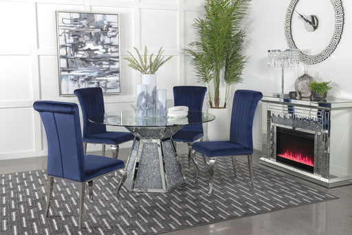 quinn-5-piece-hexagon-pedestal-dining-room-set