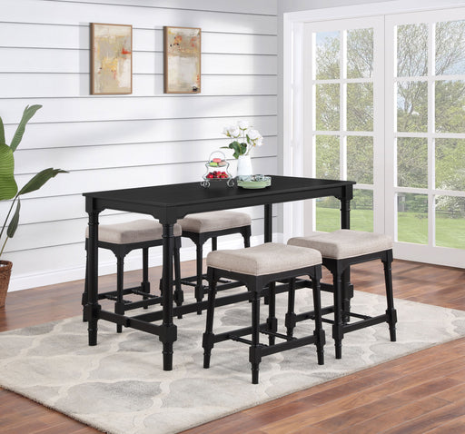 martina-5-piece-rectangular-spindle-leg-counter-height-dining-set-oatmeal-and-black