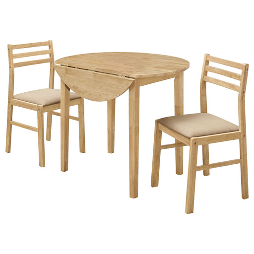 g130006-casual-natural-and-beige-three-piece-dining-set