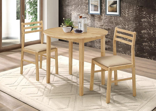 g130006-casual-natural-and-beige-three-piece-dining-set