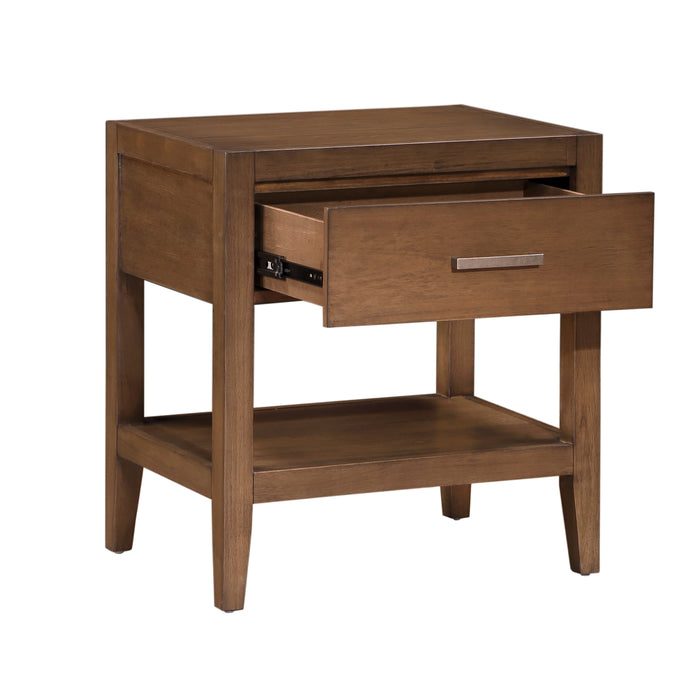 Evans Nightstand WIRE BRUSHED LITE BROWN