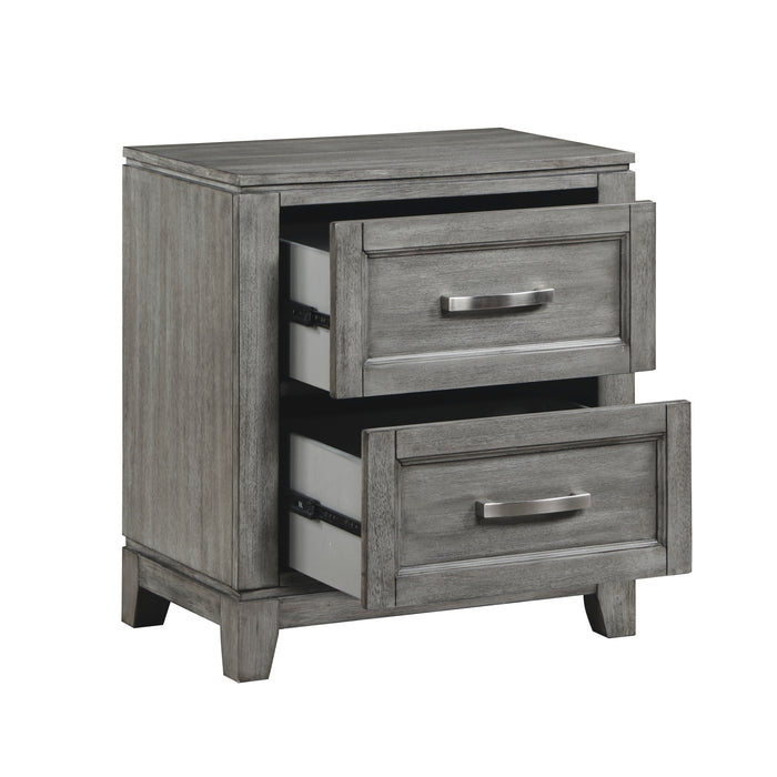 Garreston Nightstand GREY/METALLIC