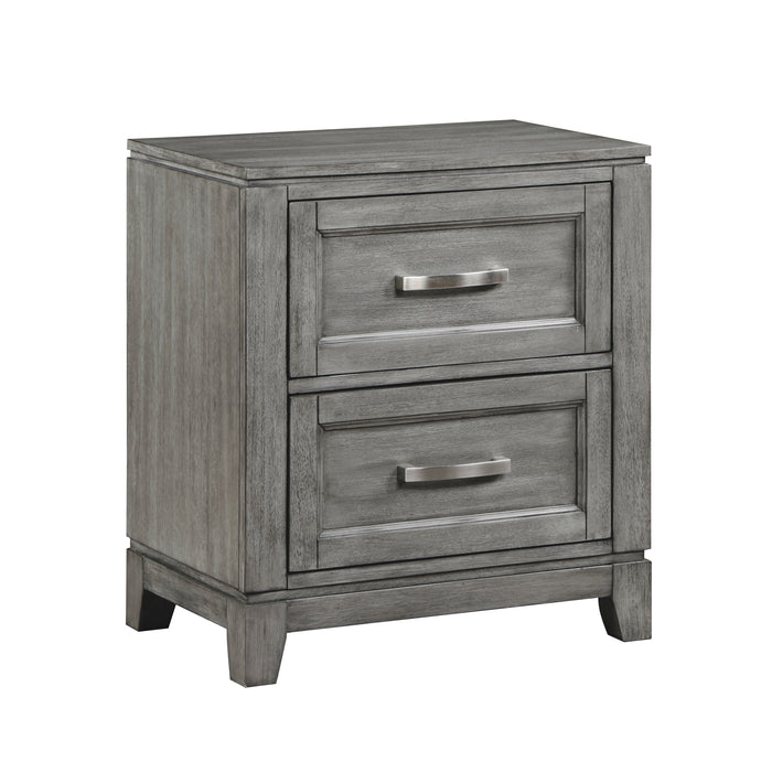 Garreston Nightstand GREY/METALLIC