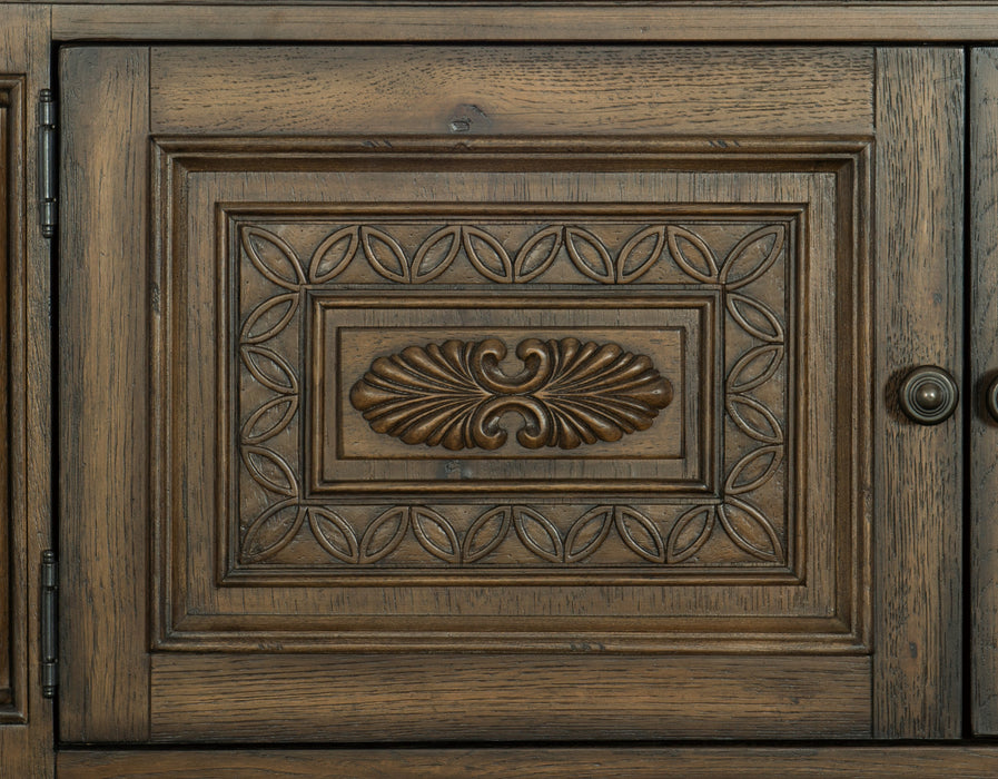 Rachelle Door Chest WEATHERED PECAN