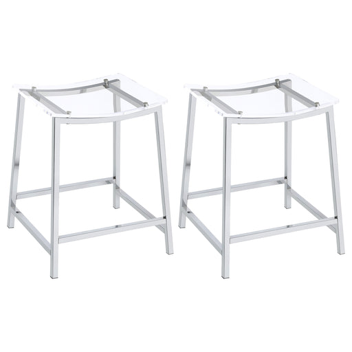 jovani-acrylic-backless-counter-height-bar-stools-clear-and-chrome-set-of-2