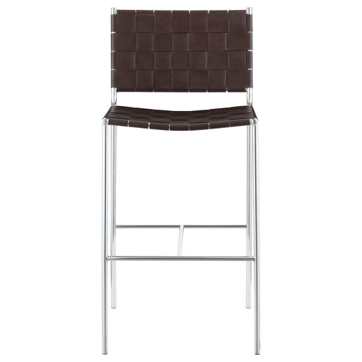 adelaide-upholstered-bar-stool-with-open-back-brown-and-chrome