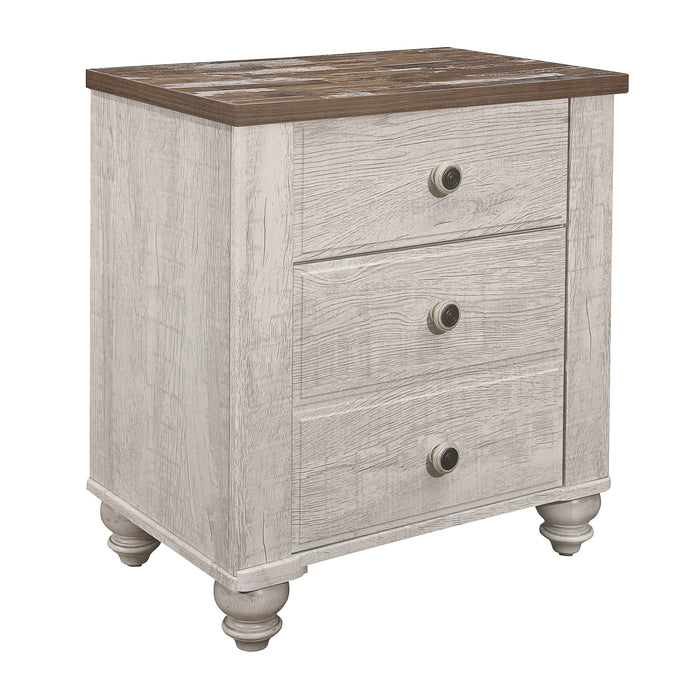 Nashville Nightstand ANTIQUE WHITE/BROWN