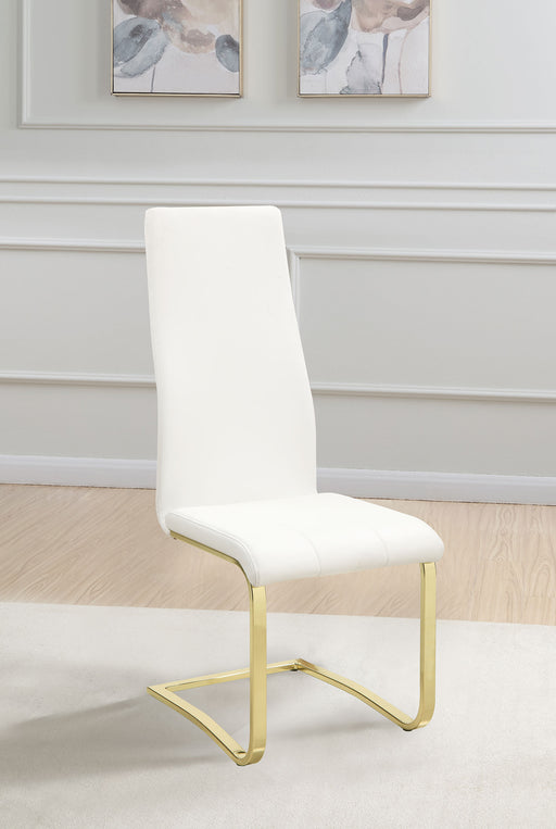 chanel-modern-white-and-rustic-brass-side-chair