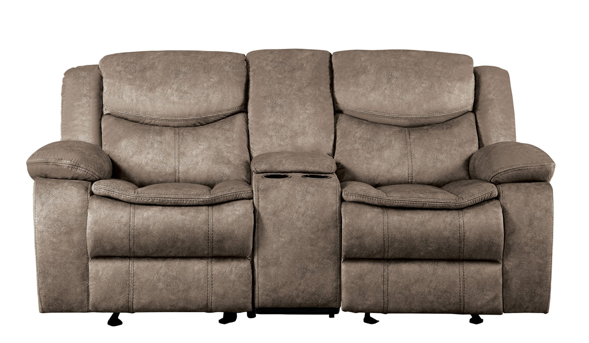 Bastrop Recliner Loveseat BROWN MICROFIBER