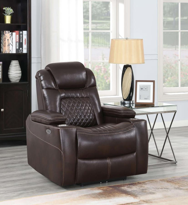 Korbach Upholstered Power^2 Recliner Espresso