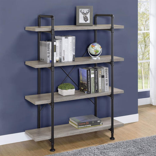 delray-4-tier-open-shelving-bookcase-grey-driftwood-and-black