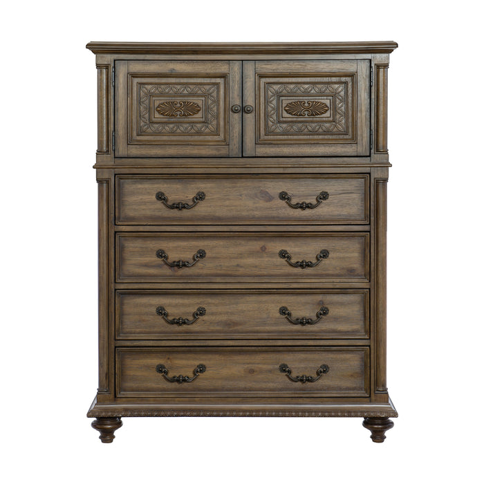 Rachelle Door Chest WEATHERED PECAN