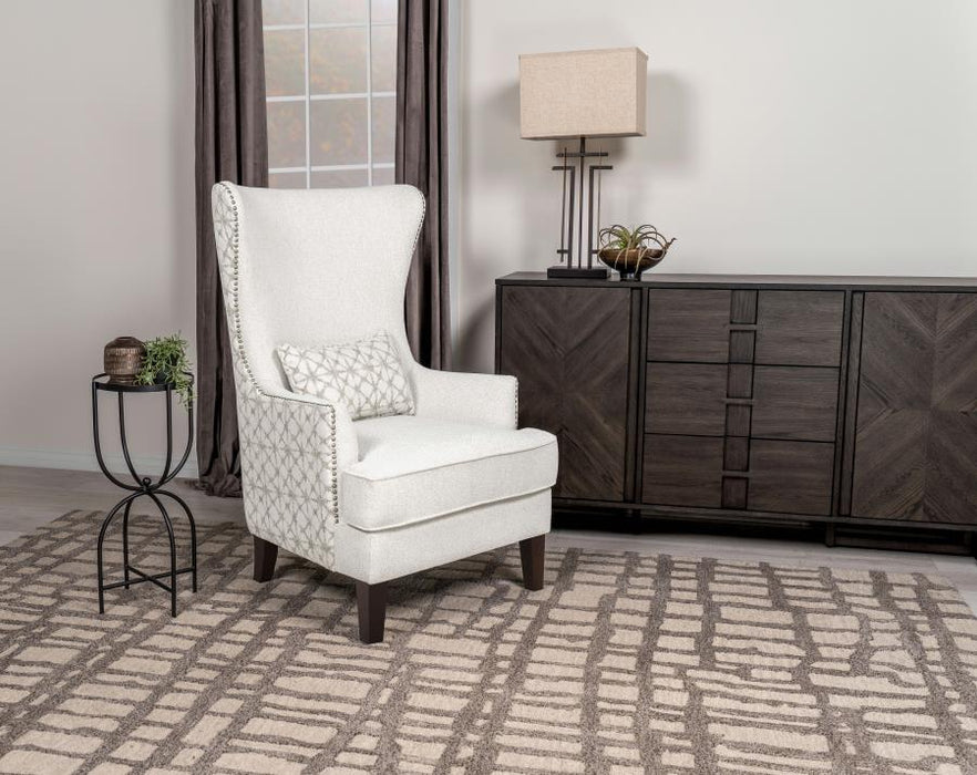 Pippin Upholstered Wingback Accent Chair Latte