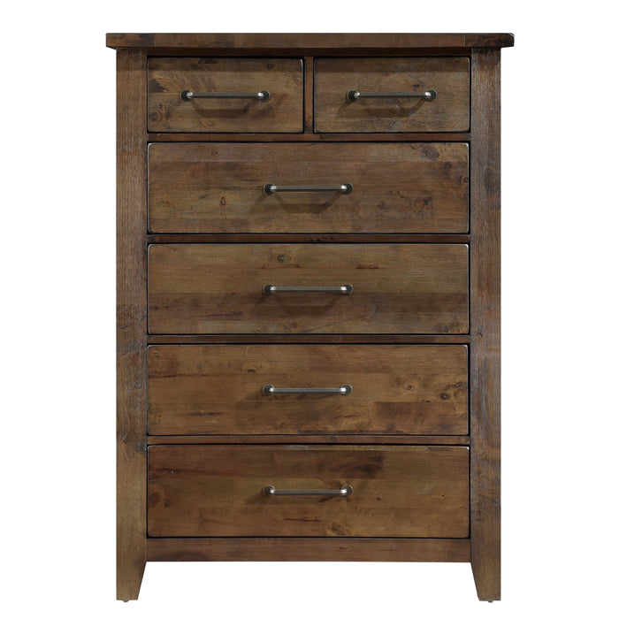 Jerrick Solid Wood Chest BURNISHED BROWN