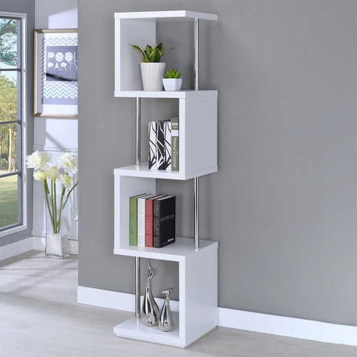 baxter-4-shelf-bookcase-white-and-chrome