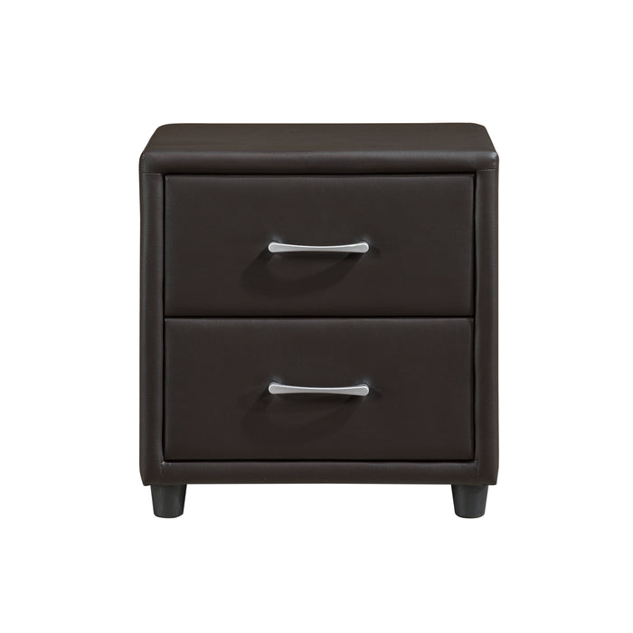 Lorenzi Nightstand BROWN VINYL