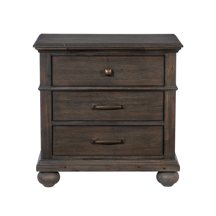 Motsinger Nightstand WIRE BRUSHED BROWN