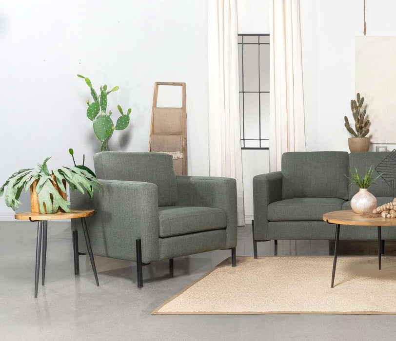 Tilly Upholstered Track Arms Chair Sage