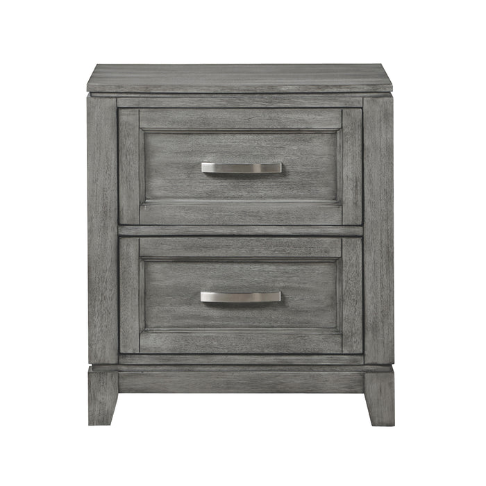 Garreston Nightstand GREY/METALLIC