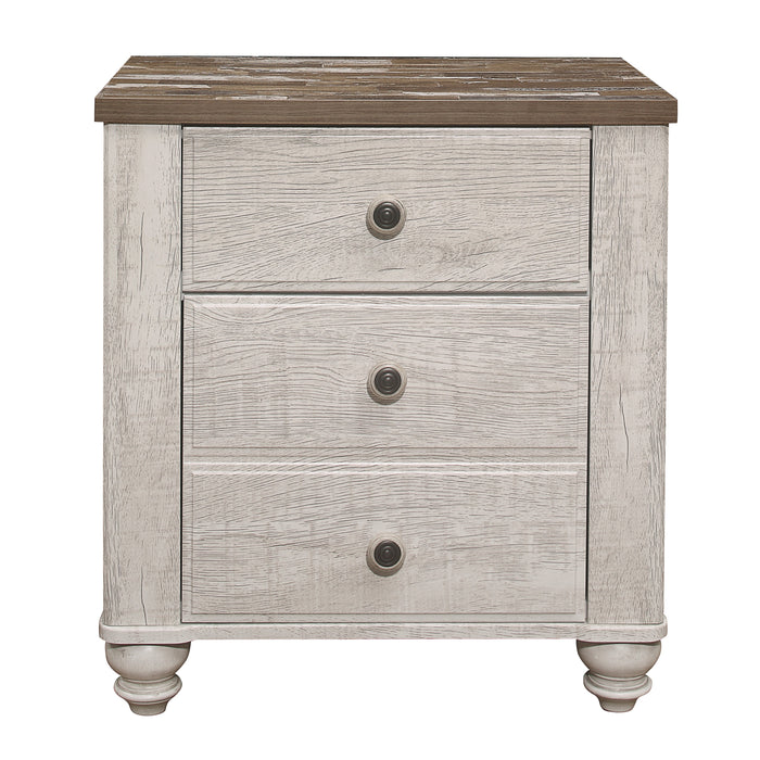 Nashville Nightstand ANTIQUE WHITE/BROWN