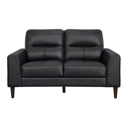 lewes-top-grain-leather-loveseat-black