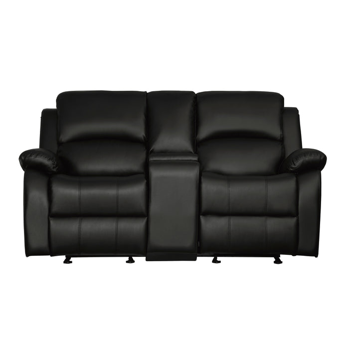 Clarkdale Recliner Loveseat BLACK VINYL