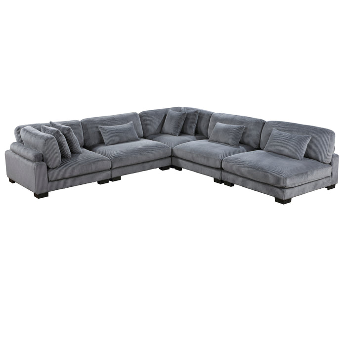 Traverse 5-Piece Modular Sectional GREY