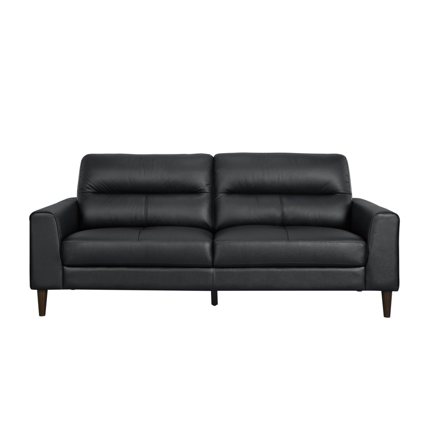 Lewes Top Grain Leather Sofa BLACK