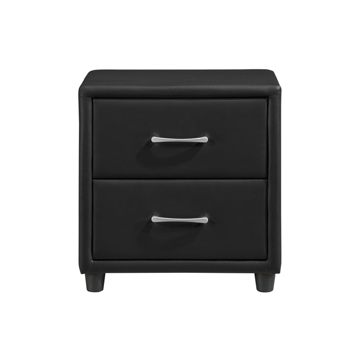 Lorenzi Nightstand BLACK VINYL