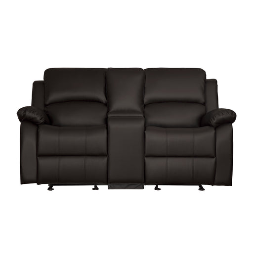 clarkdale-recliner-loveseat-dark-brown-vinyl