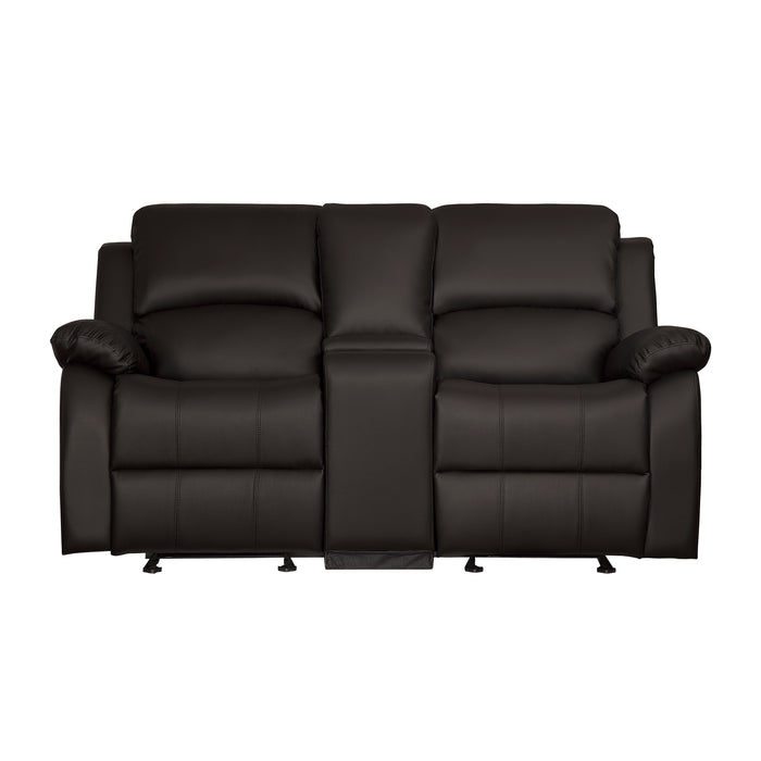 Clarkdale Recliner Loveseat DARK BROWN VINYL