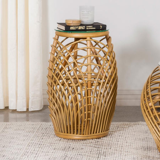 dahlia-round-glass-top-woven-rattan-end-table-natural-brown