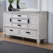 franco-antique-white-five-drawer-chest-with-louvered-panel-doors