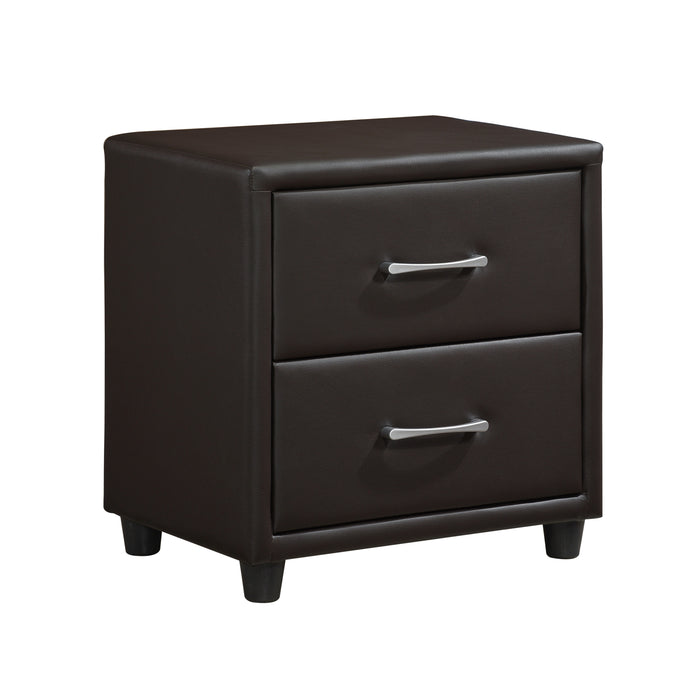 Lorenzi Nightstand BROWN VINYL