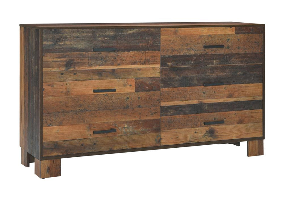 Sidney 6-drawer Dresser Rustic Pine image