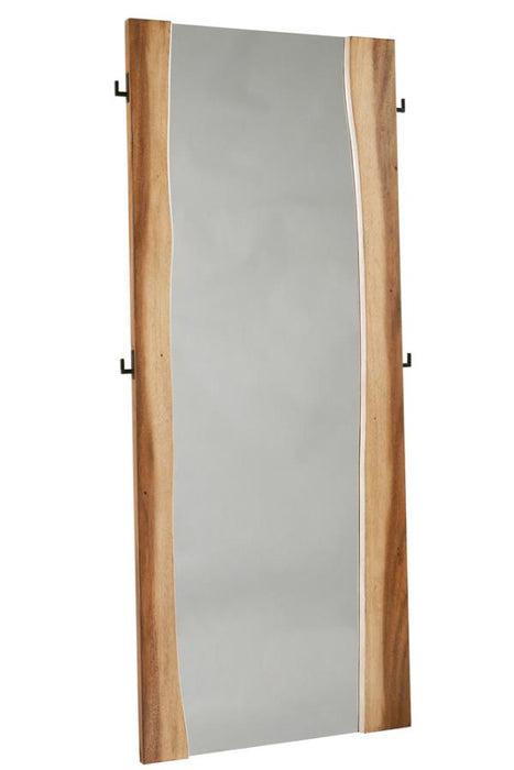 Winslow Standing Mirror Live Edge, Smokey Walnut / Coffee Bean