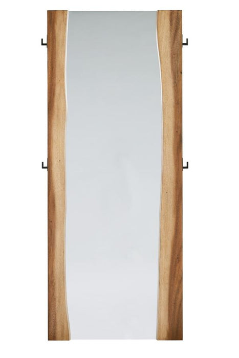 Winslow Standing Mirror Live Edge, Smokey Walnut / Coffee Bean