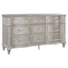 evangeline-upholstered-platform-bedroom-set-ivory-and-silver-oak