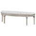 evangeline-upholstered-demilune-bench-ivory-and-silver-oak