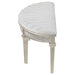 evangeline-upholstered-demilune-bench-ivory-and-silver-oak