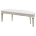 evangeline-upholstered-demilune-bench-ivory-and-silver-oak