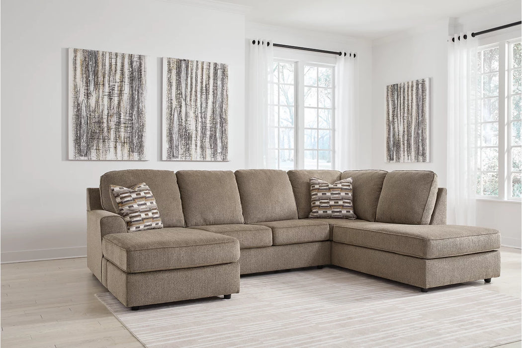 OPhannon 2-Piece Sectional with Chaise LAF or RAF BROWN