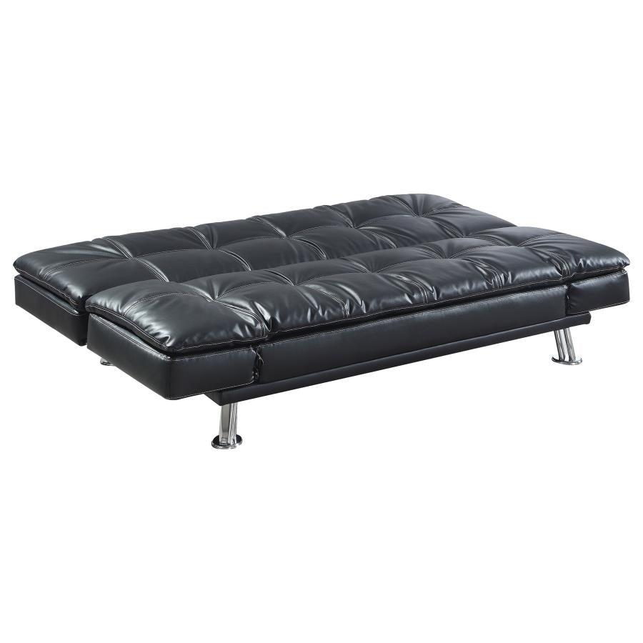 Dilleston Tufted Back Upholstered Sofa Bed Black
