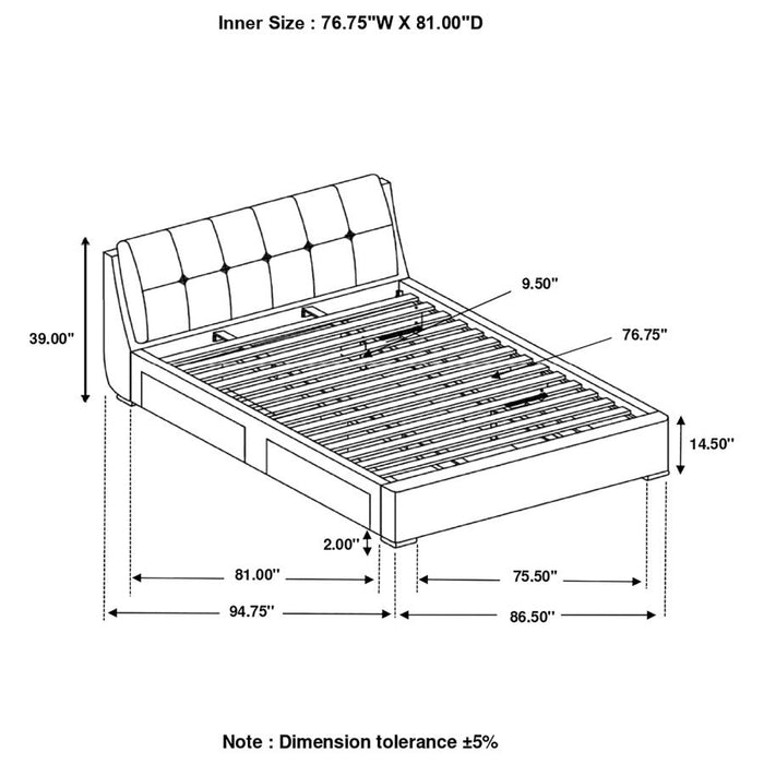 FENBROOK STORAGE BED EAST KING/CAL KING