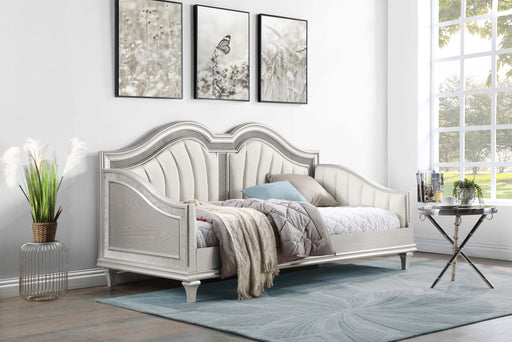 evangeline-upholstered-twin-daybed-with-faux-diamond-trim-silver-and-ivory