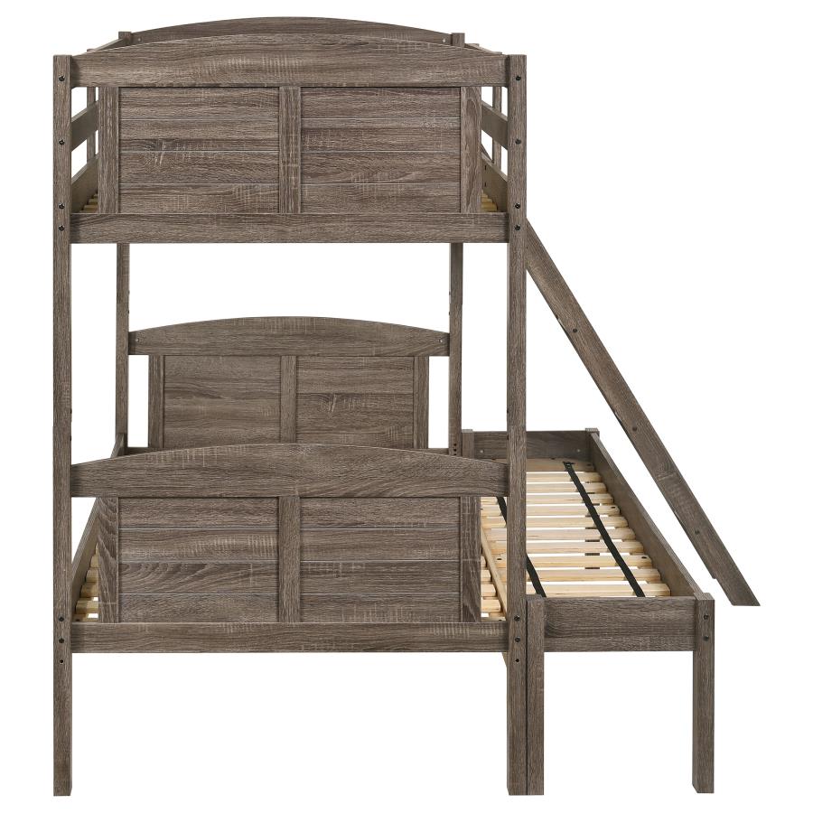 Flynn Twin Over Full Bunk Bed Weathered Brow